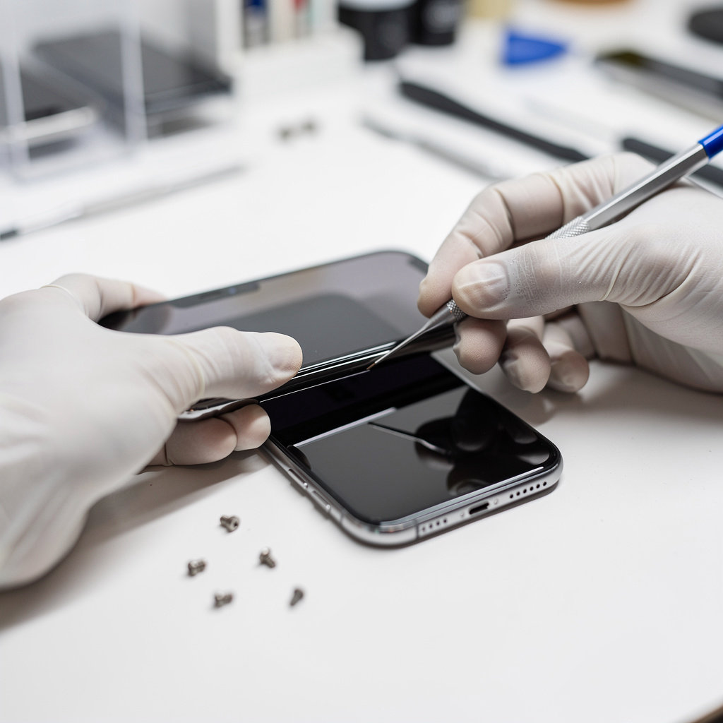 WIRELESS PROS technician performing precise iPhone screen replacement in Chula Vista