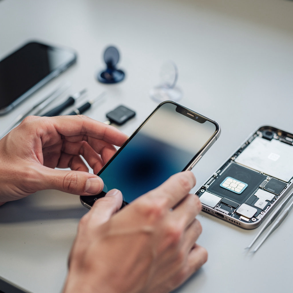 WIRELESS PROS technician providing expert iPhone screen repair and wireless services in Chula Vista